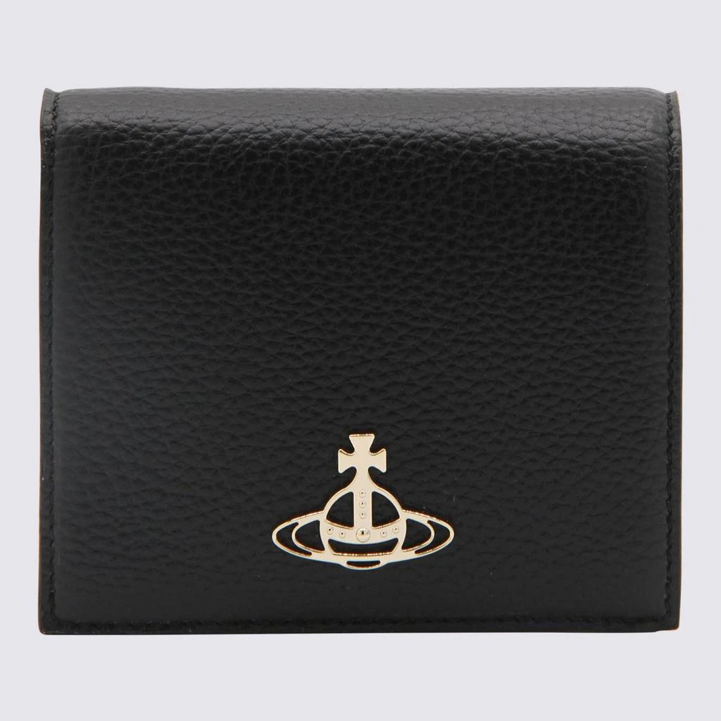 VIVIENNE WESTWOOD VIVIENNE WESTWOOD BLACK AND GOLD ORB WALLET 1