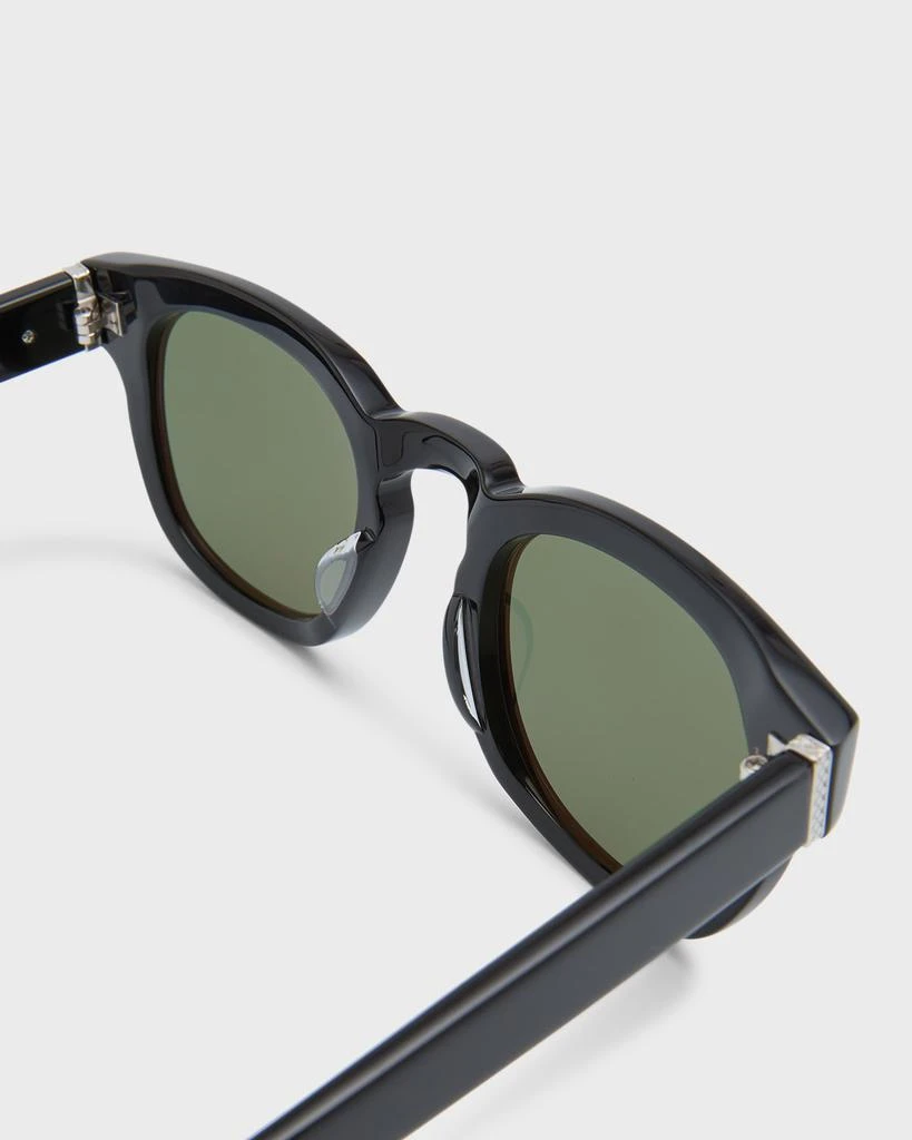 Barton Perreira Men's Demarco Keyhole-Bridge Acetate Rectangle Sunglasses 4