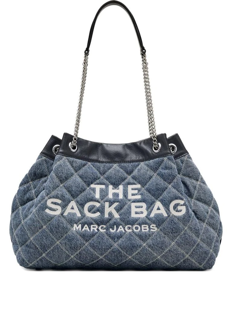 Marc Jacobs Women
s The Quilted blue Large Chain Sack Bag