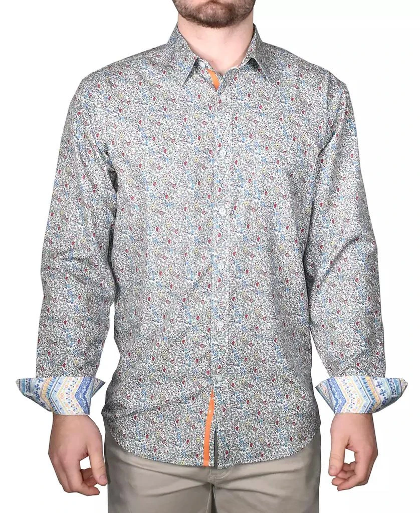 Vintage 1946 Men's Printed Long-Sleeve Woven Shirt 1