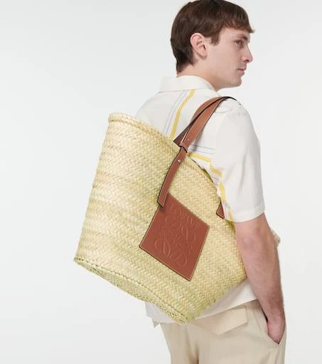 Loewe Large raffia tote bag 2