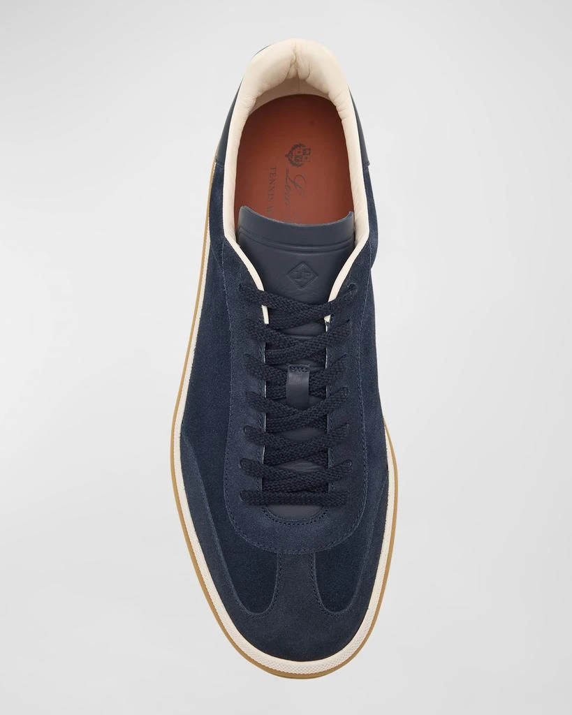 Loro Piana Men's Tennis Walk Suede Low-Top Sneakers 5