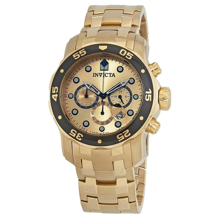 Invicta Pro Diver Gold-tone Dial Men's Chronograph Watch ILE0072A 1