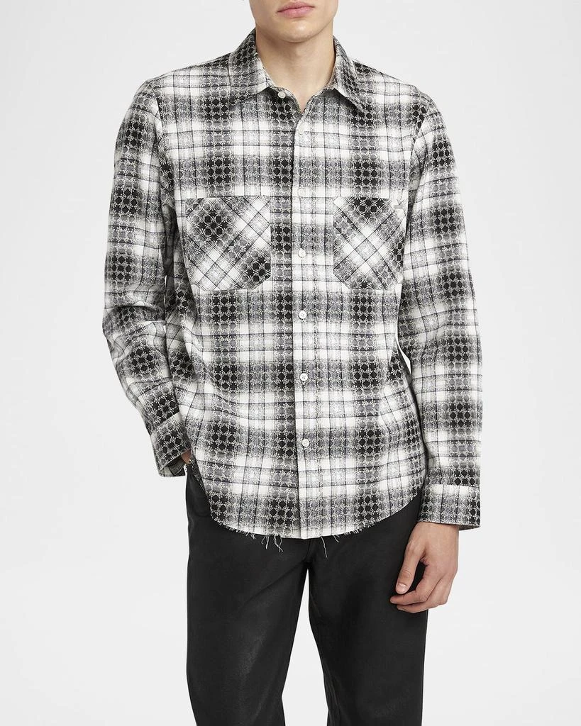 Amiri Men's MA Quad Flannel Button-Down Shirt 5