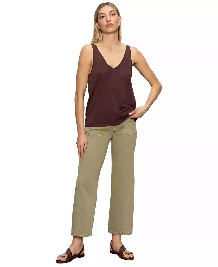 Sanctuary Women's V-Neck Sleeveless Pullover Sweater