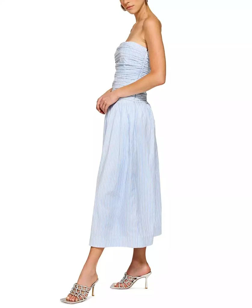 Line & Dot Women's Darra Striped Strapless Midi Dress 6