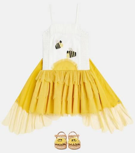 Stella McCartney Embroidered ruffled tulle dress 2