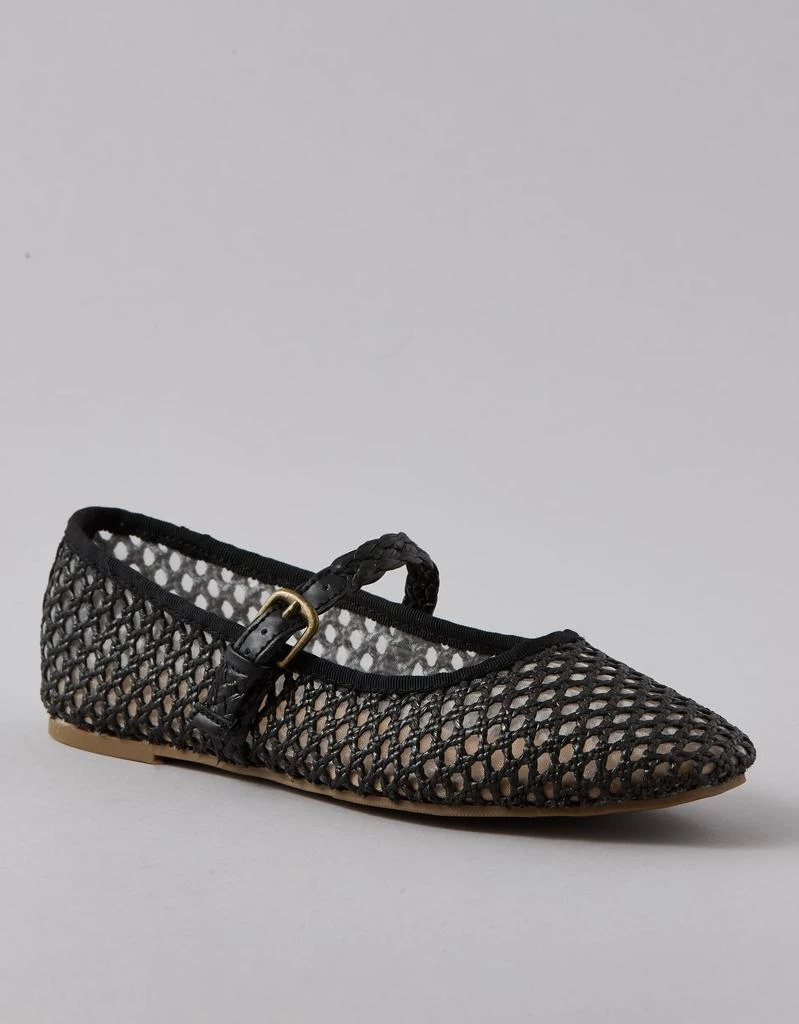 AE AE Raffia Mesh Mary Jane Flats 1