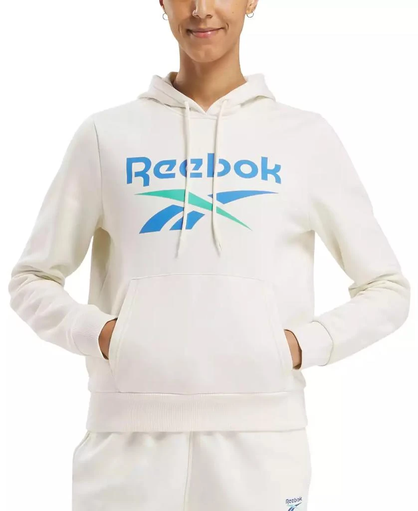 Reebok Women's Big-Logo Fleece Hoodie 1