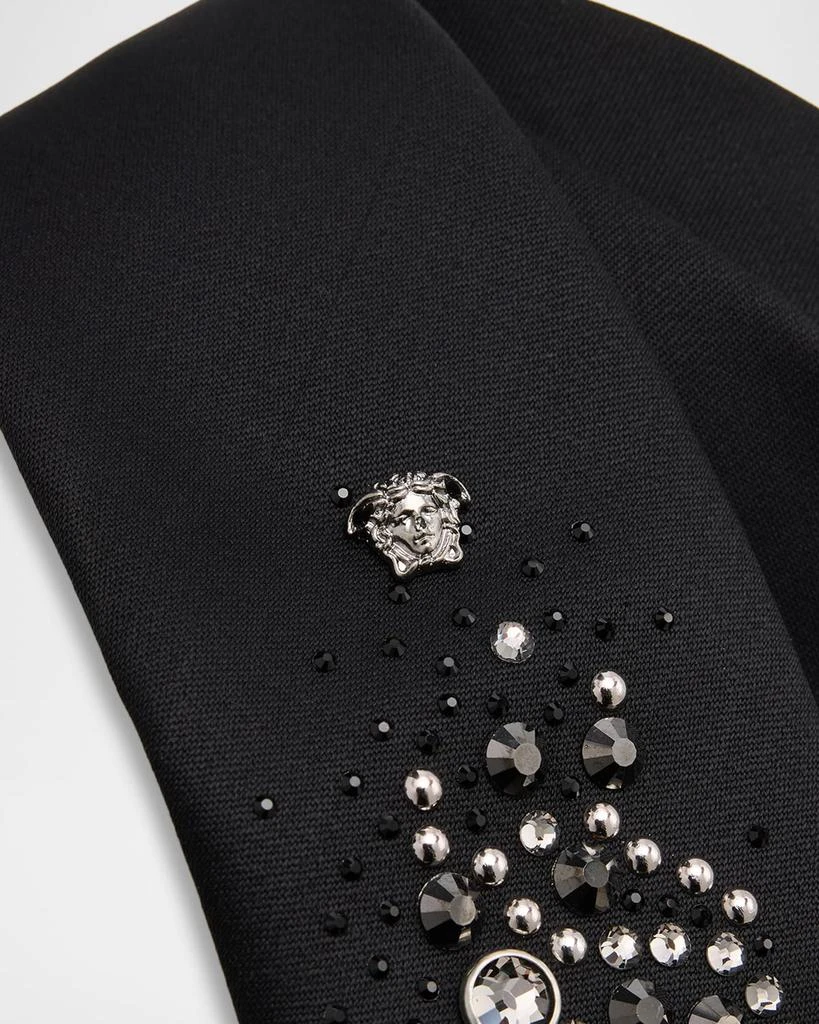 Versace Men
s Wool Blend Medusa Rhinestone-Embellished Tie 3
