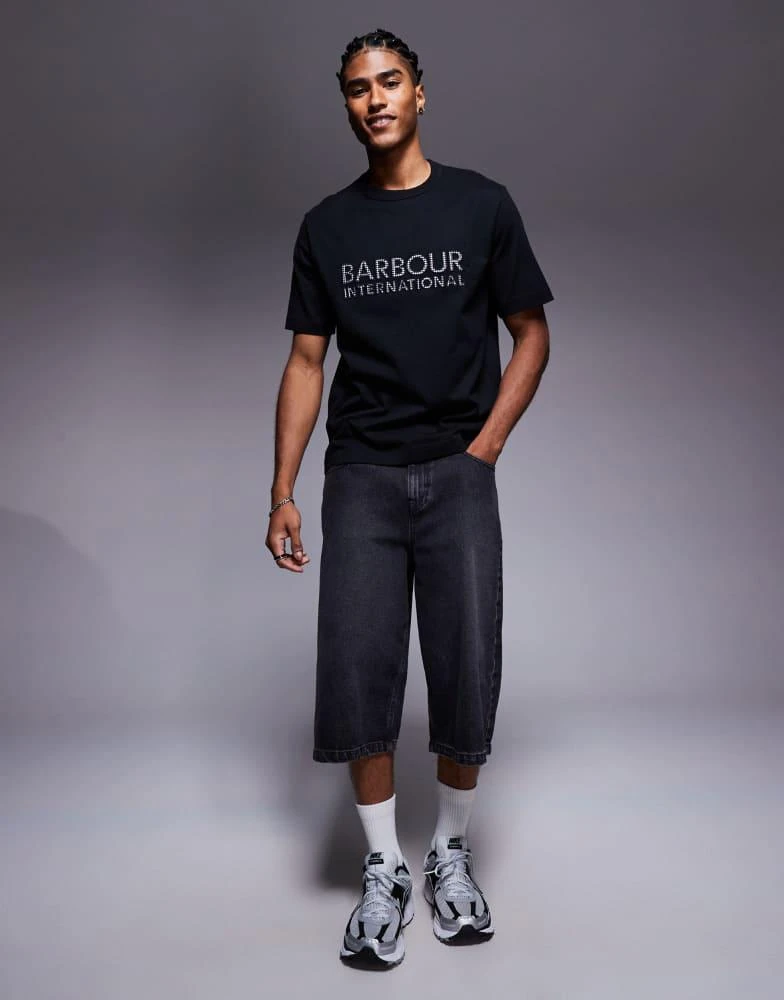 Barbour Barbour International bertie logo t-shirt in black 2