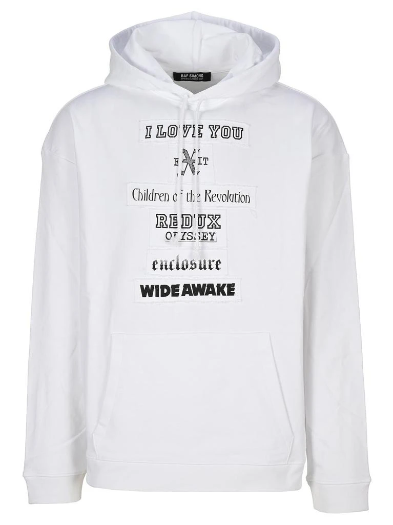 RAF SIMONS Raf Simons Slogan Patches Hoodie 1