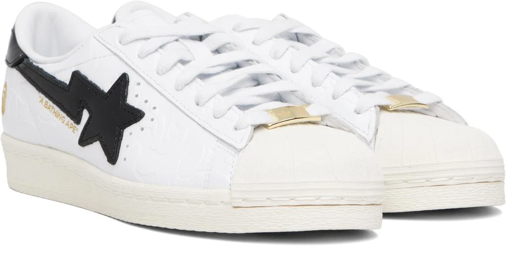 Bape White & Black adidas Originals Edition SSTR Sneakers 4