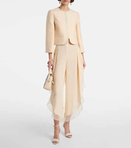 Valentino Silk georgette wide-leg pants 2