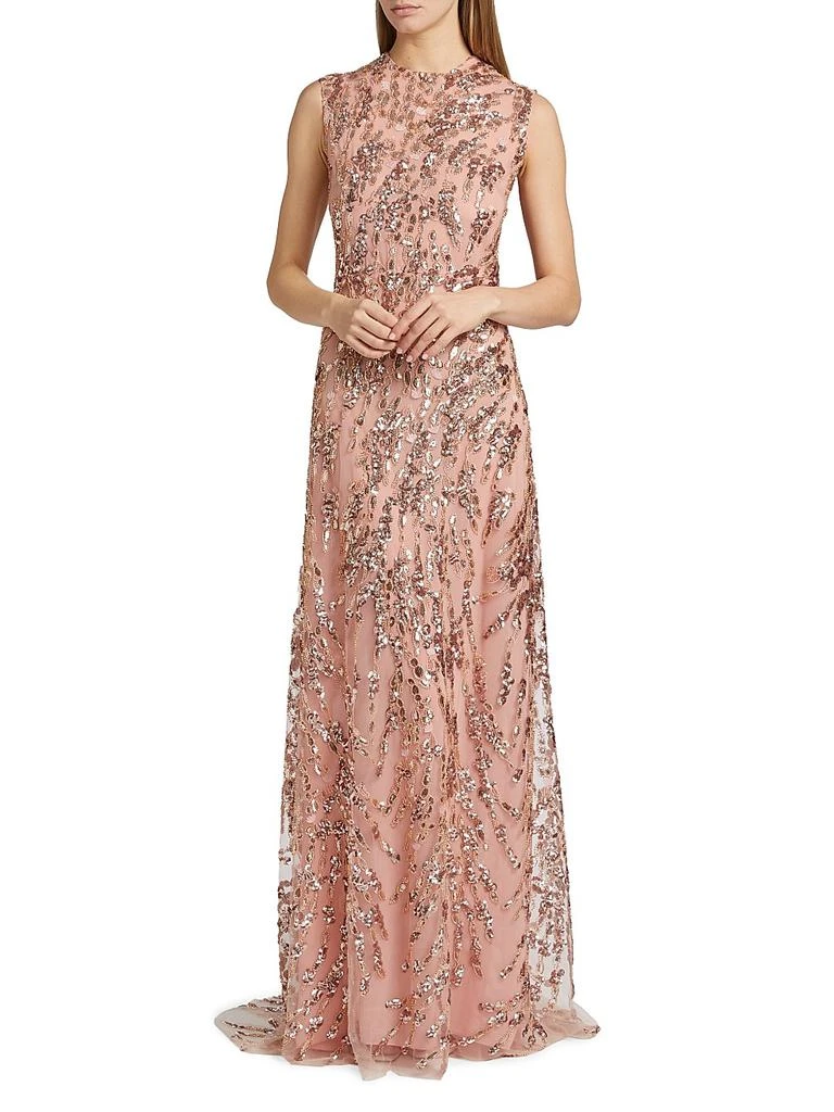 REEM ACRA Enchanting Spring Embellished Tulle Gown 2