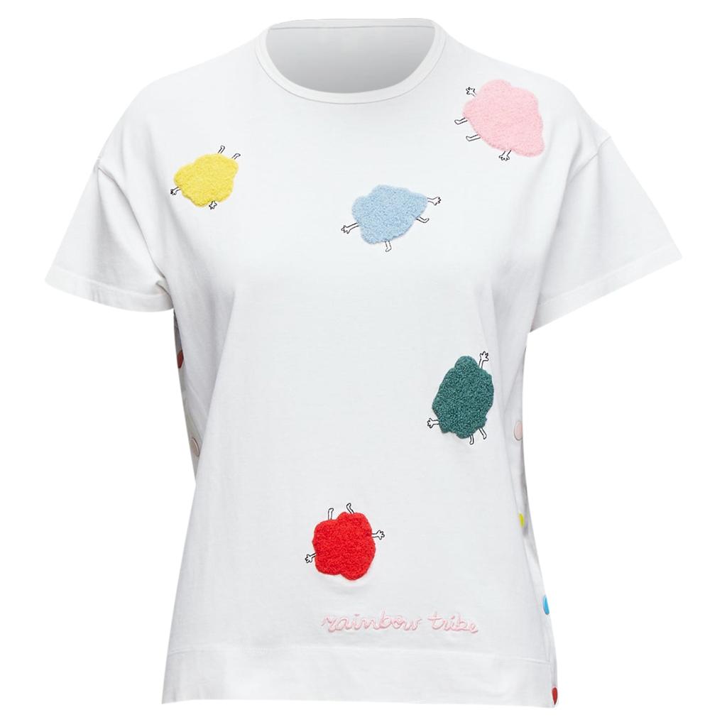 MIRA MIKATI Rainbow Tribe Tufted Sheep Button Side Short Sleeve Tshirt