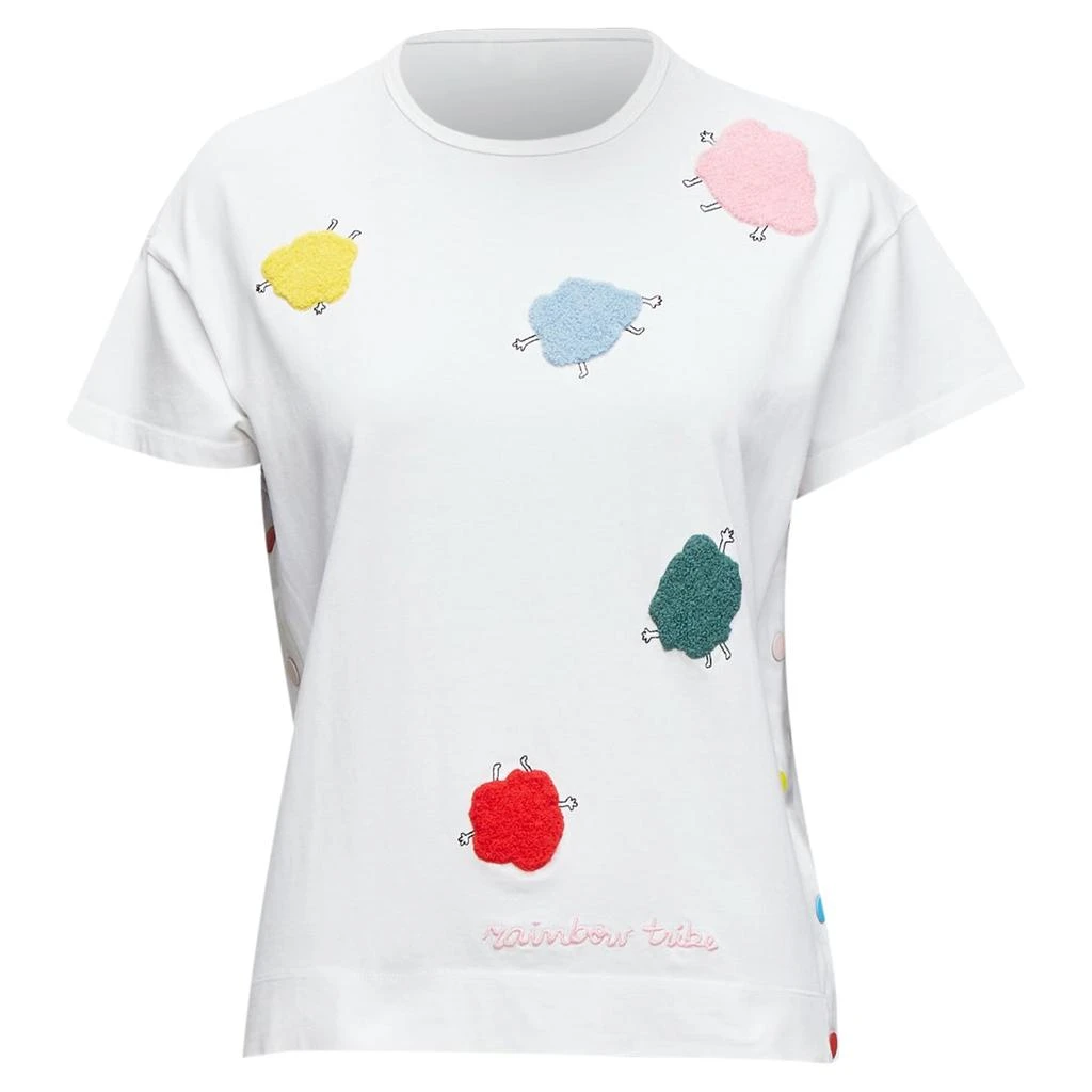 MIRA MIKATI Rainbow Tribe Tufted Sheep Button Side Short Sleeve Tshirt 1