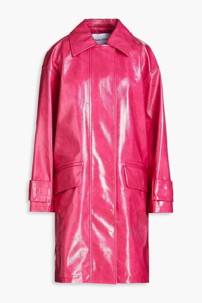 STAND STUDIO Conni faux patent-leather coat 1