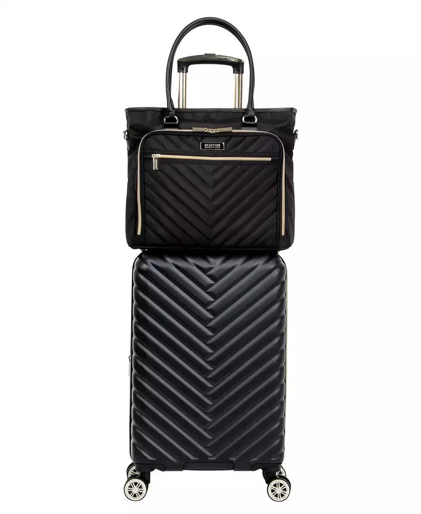 Kenneth Cole Madison Square Hardside Chevron Expandable Luggage, 2-Piece 20" Carry-On and Tote 1