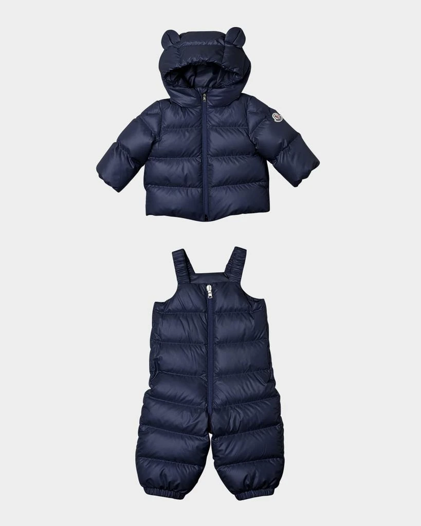 Moncler Kid
s Deidre Hooded Jacket 
Snowsuit, Size 1M-3