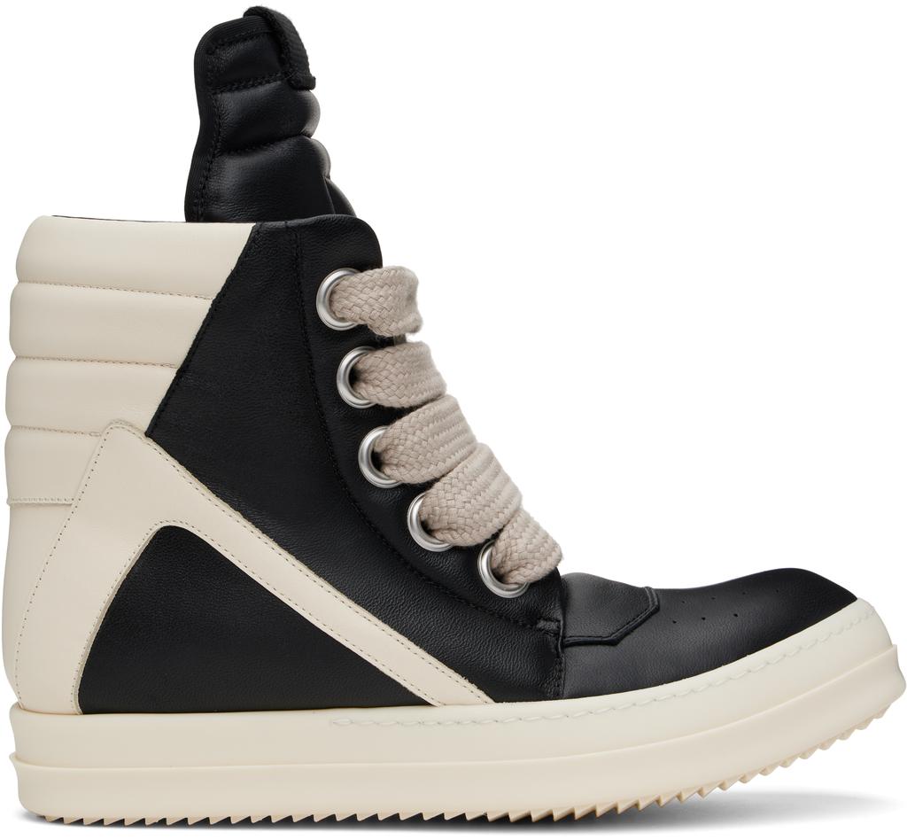 靴 Rickowens Mega bumper Geobasket Sneaker Mega Bumper Geobasket in Black/Milk – SVRN