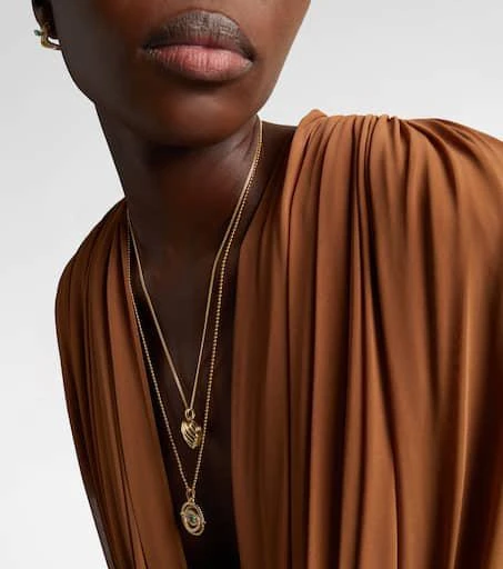 David Yurman Evil Eye 18kt gold (750/1000) necklace with emeralds and diamonds 3