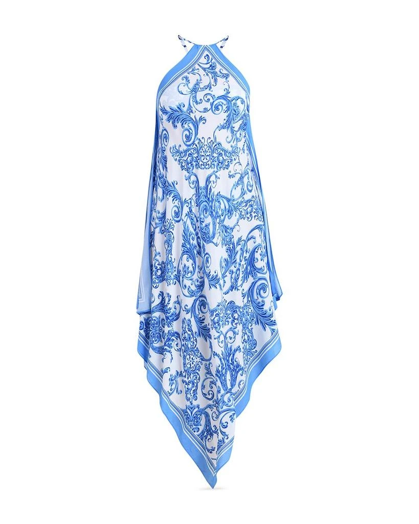 L'Agence Elise Baroque Halter Dress Swim Cover-Up 4