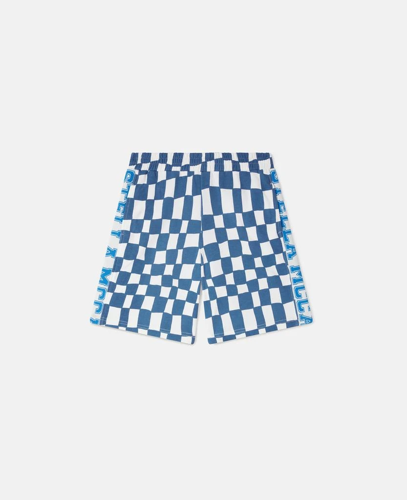 Stella McCartney Stella McCartney - Moniker Check Shorts, Blue, Size: 5 1