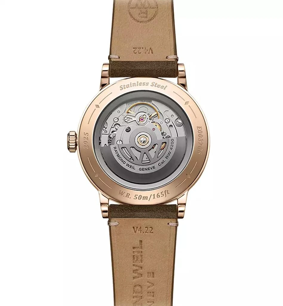 Raymond Weil Men
s Swiss Automatic Millesime Brown Leather Strap Watch 40mm 2
