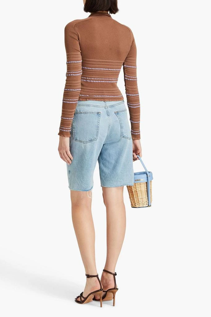 Jacquemus Cropped striped knitted polo shirt 3