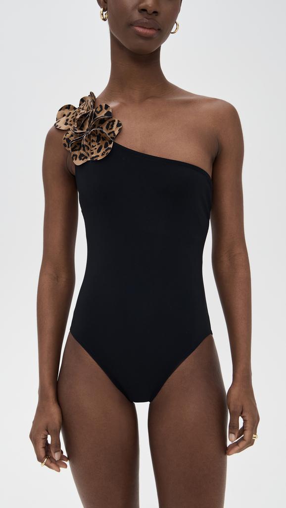 Karla Colletto Izzy One Shoulder One Piece with Shelf Bra