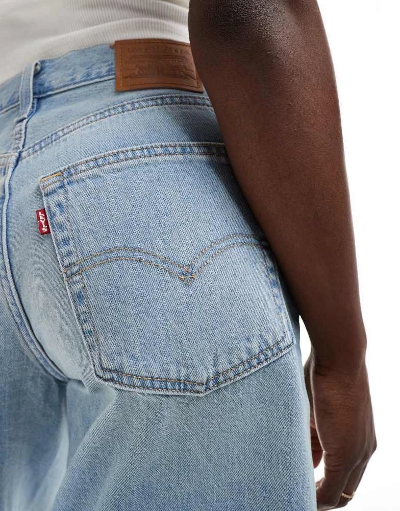 Levi's Levi's baggy dad denim jorts in light blue 5