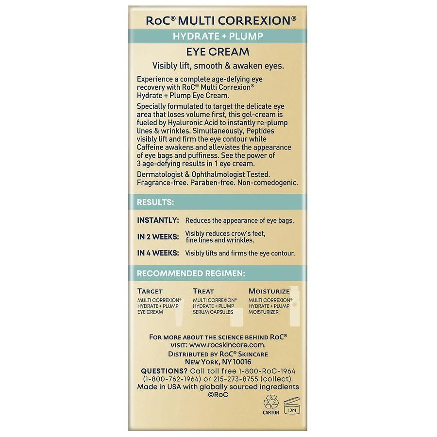 RoC Multi Correxion Hydrate + Plump Hyaluronic Acid Eye Cream 2