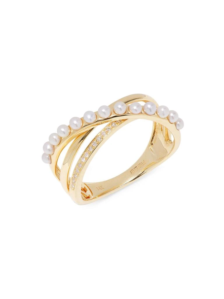 Effy 14K Yellow Gold, Fresh Water Pearl
0.07 TCW Diamond Ring