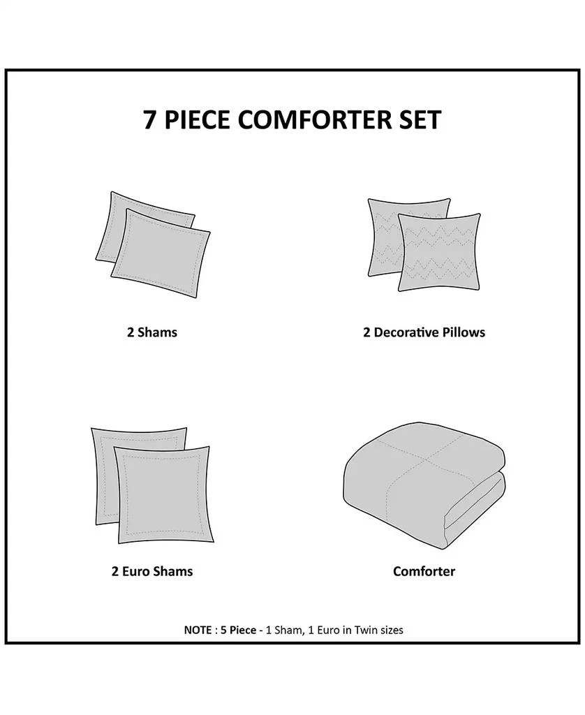 Urban Habitat Brooklyn Jacquard Cotton 5-Pc. Comforter Set 12