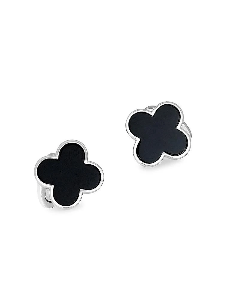 Jan Leslie Onyx Clover Cufflinks 1