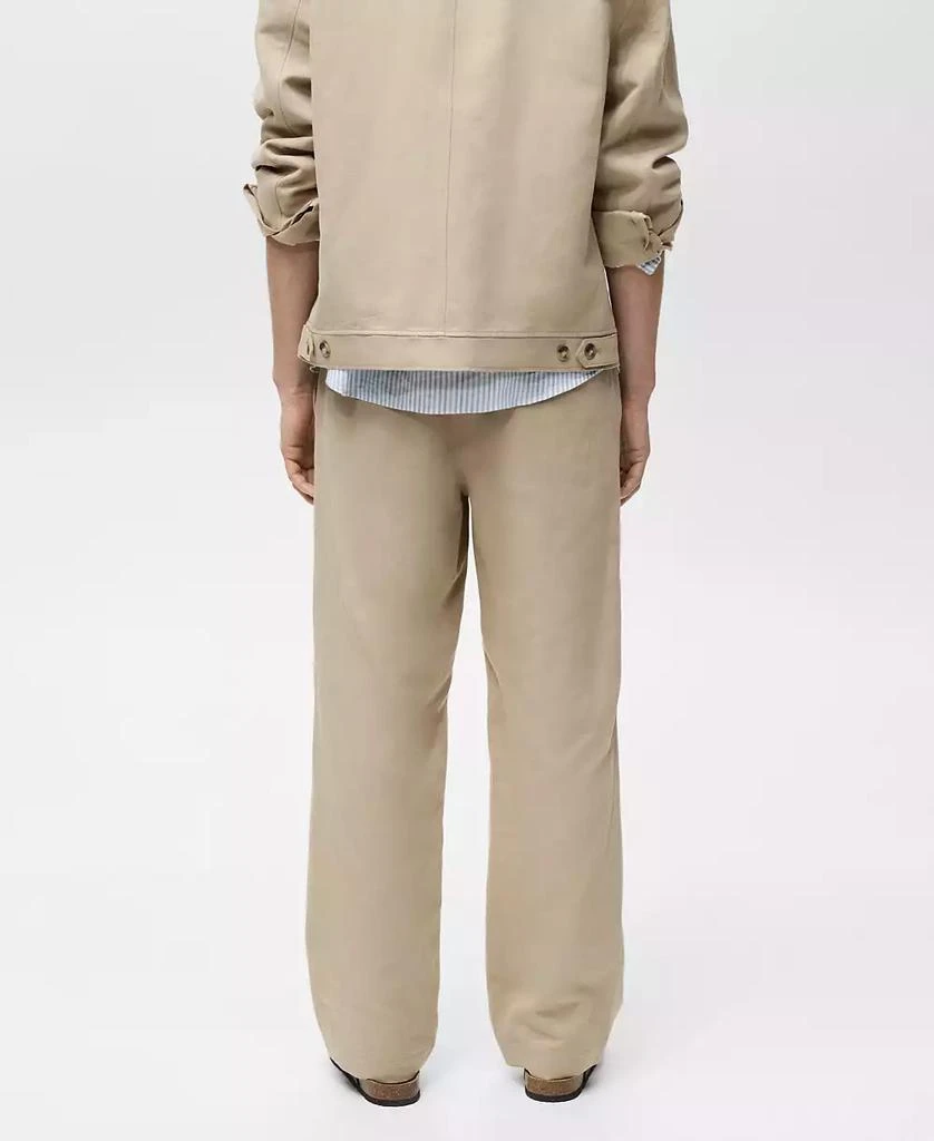 Mango Men's EU Regular-Fit Linen Pants 3