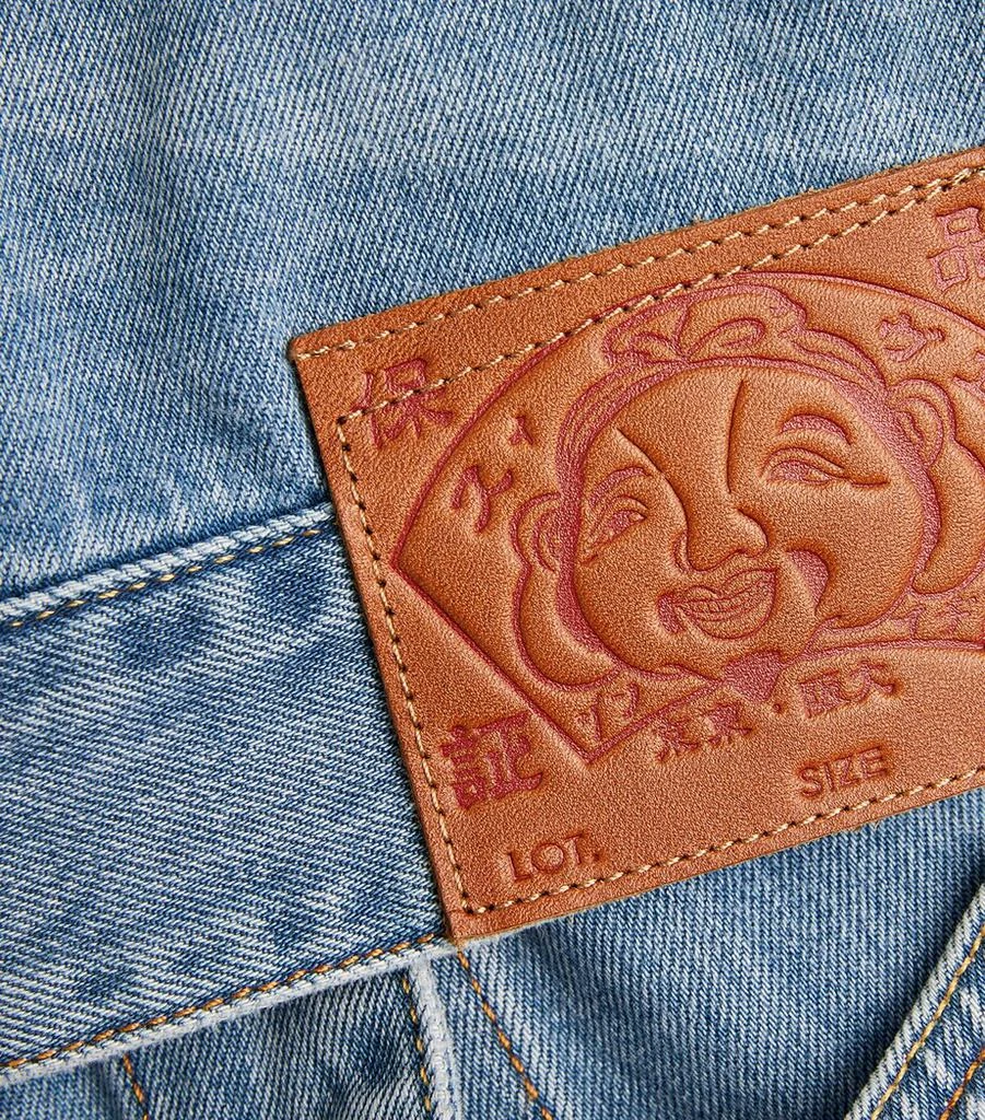 Evisu Embroidered-Logo Denim Jacket 5