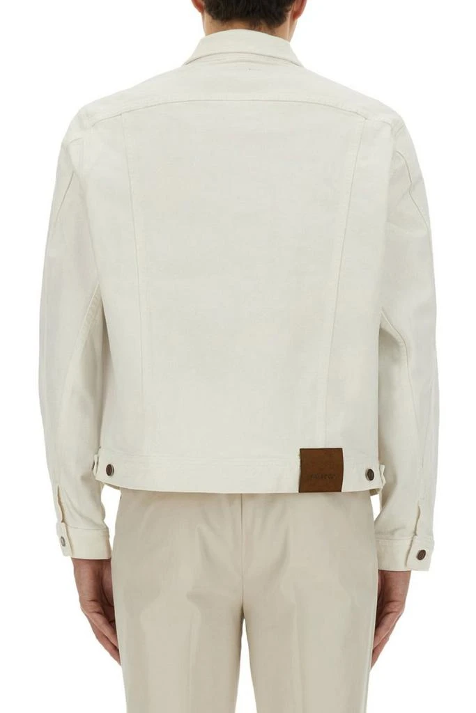 Tom Ford Tom Ford Logo Patch Buttoned Denim Jacket 2