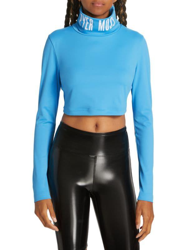 Reebok Cropped Logo Turtleneck Top