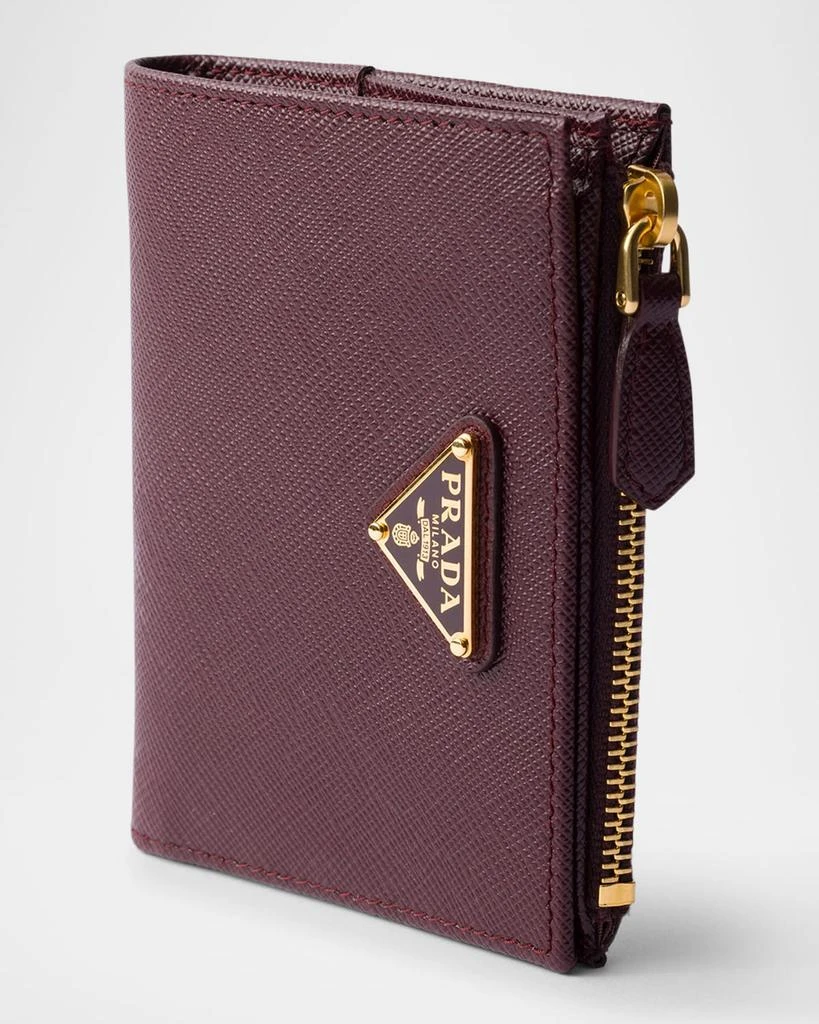 Prada Small Bifold Saffiano Leather Wallet 4