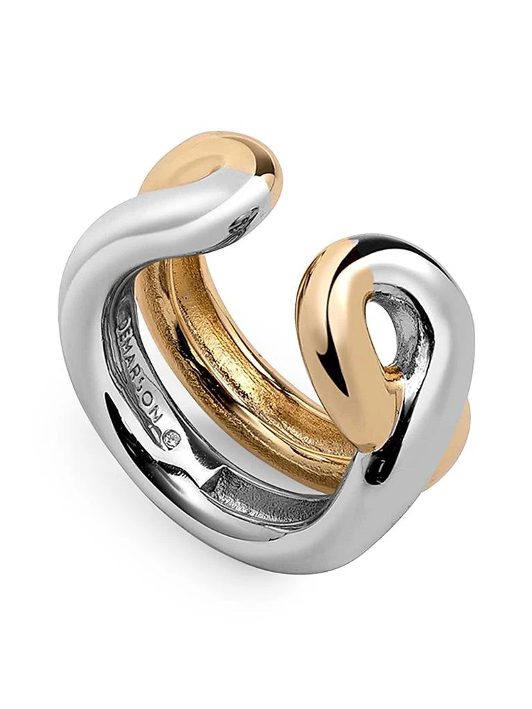 Demarson Odell 12K-Gold-Plated Two-Tone Ring