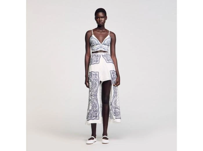 Sandro Jupe short à imprimé bandana