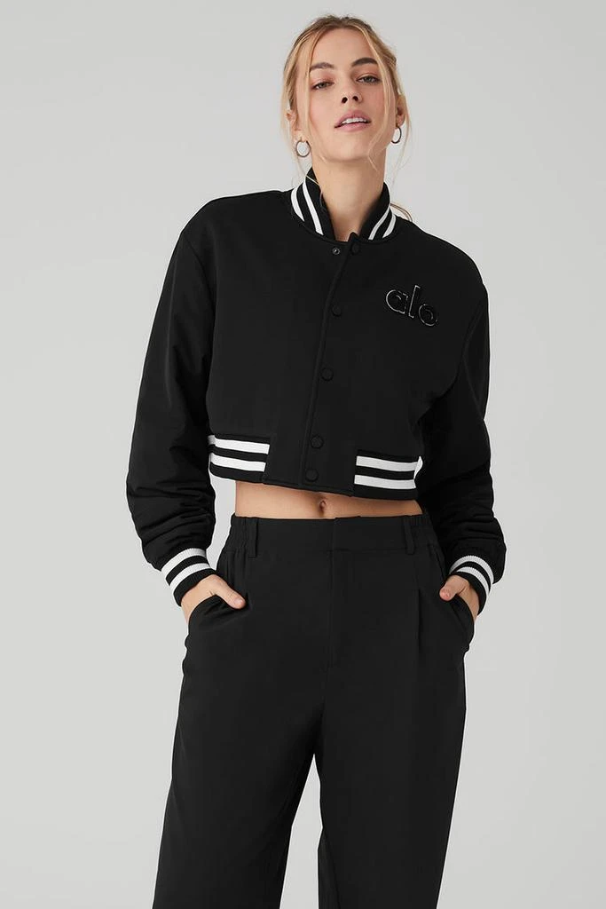 Alo Cropped G.O.A.T Jacket - Black 1