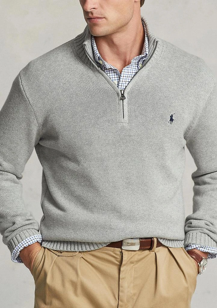 Ralph Lauren Cotton Quarter-Zip Sweater new arrivals