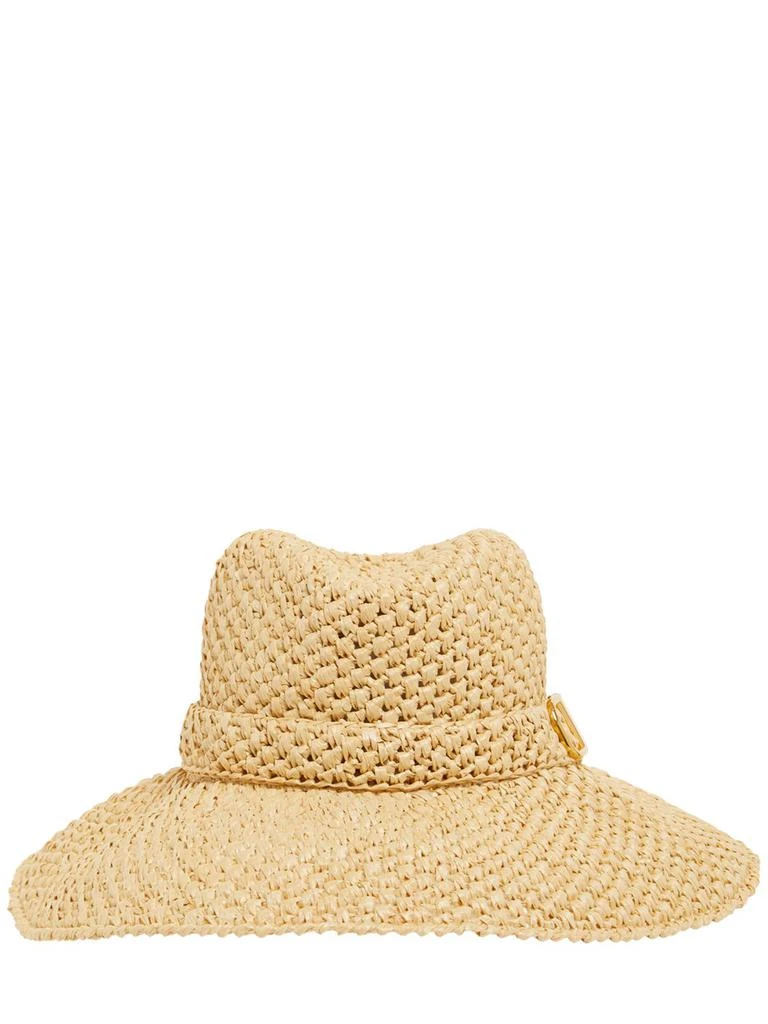 Valentino V Logo Signature Straw Hat 1