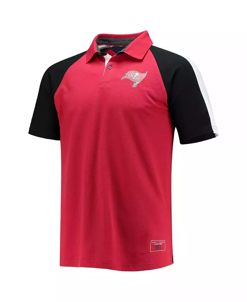 Tommy Hilfiger Men's Red, White Tampa Bay Buccaneers Holden Raglan Polo Shirt 3