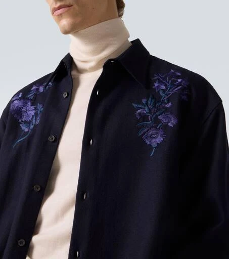 Dries Van Noten Embroidered wool shirt 5