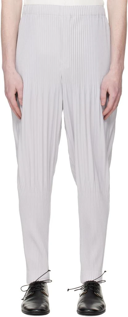 Homme Plissé Issey Miyake Gray Monthly Colors February Trousers
