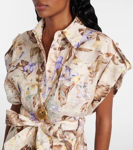 Zimmermann Floral linen romper 4